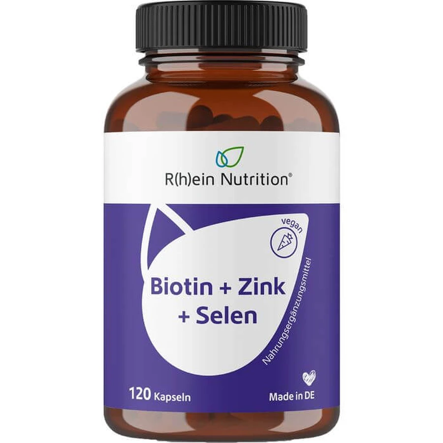 BIOTIN+ZINC+Selenium voor huid haar & nagels capsules 120 Capsules