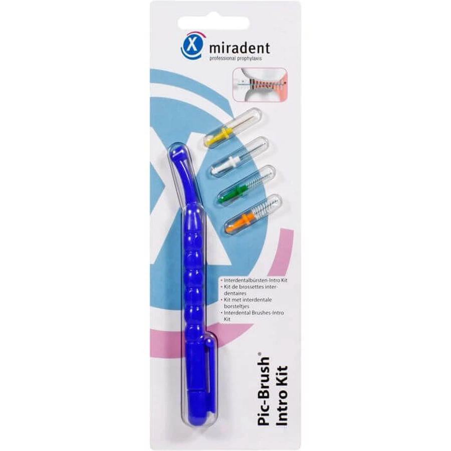 MIRADENT Interd.Pic-Brush Intro Kit 1H+4B.blue 1 pc.