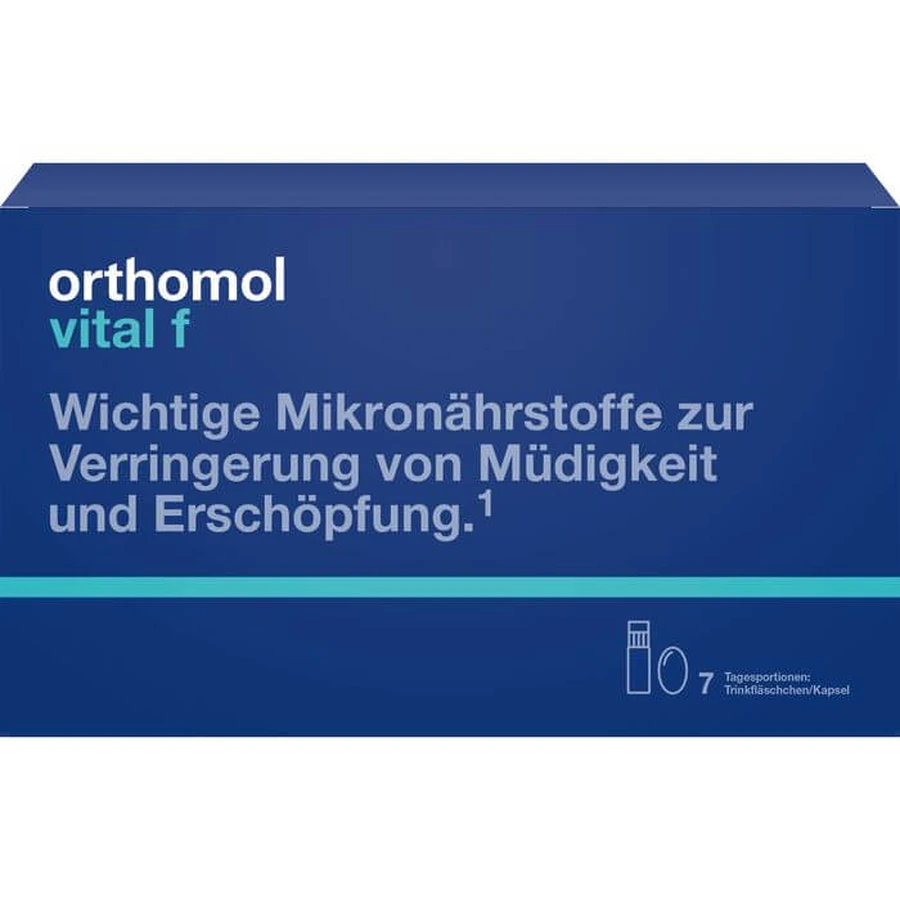 ORTHOMOL Vital F drinkflessen/doppen. combipack. 7 stuks.