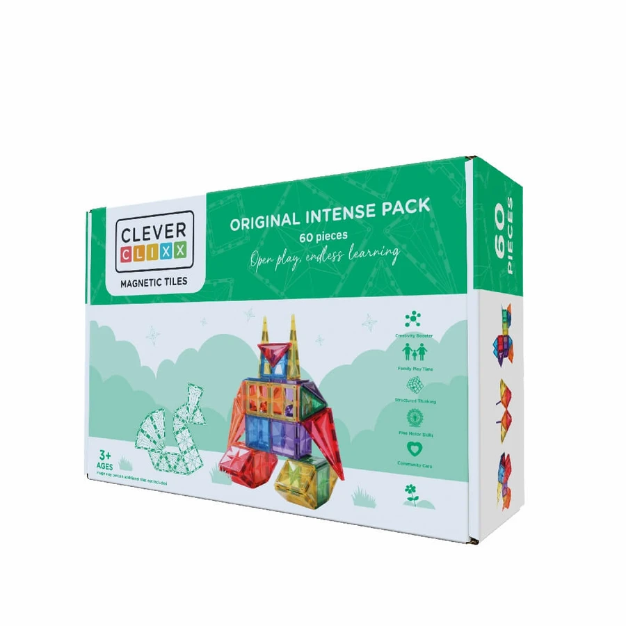 Jeu de construction magnétique Inventiv 60 pièces, Cleverclixx