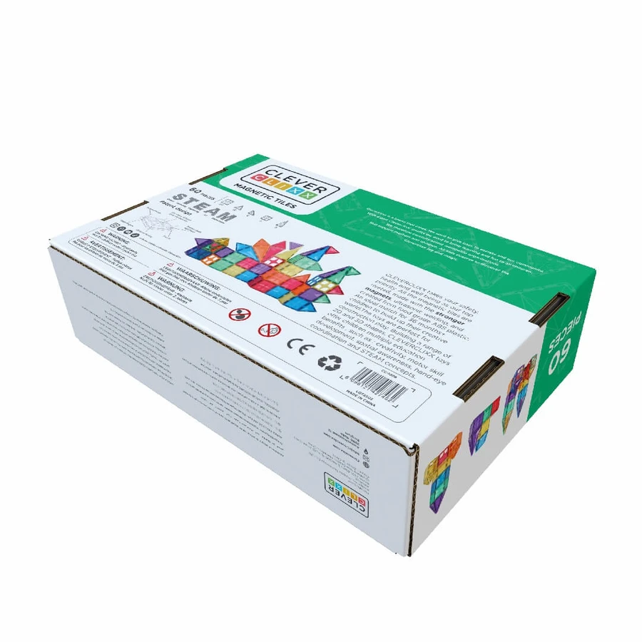Jeu de construction magnétique Inventiv 60 pièces, Cleverclixx