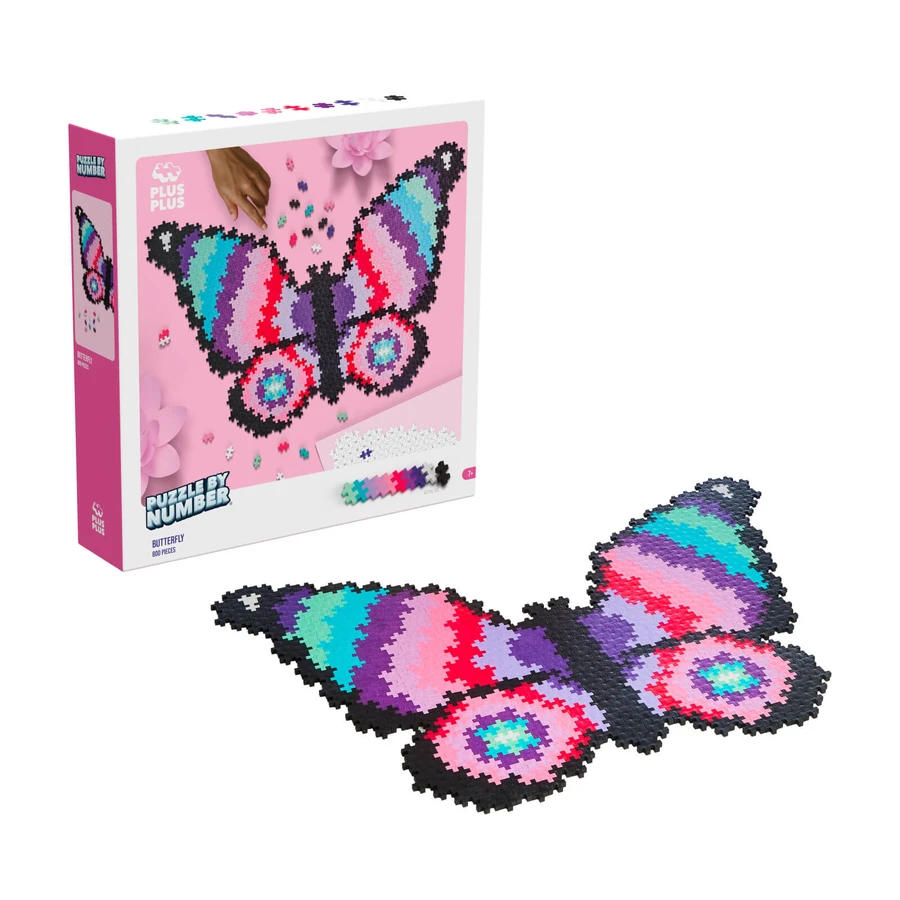 Plus-Plus Number Puzzles, 500 pieces, Butterfly