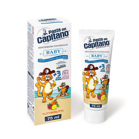 Del Capitano Pasta de dinti baby tutti frutti 3 + 0352 x 75 ml