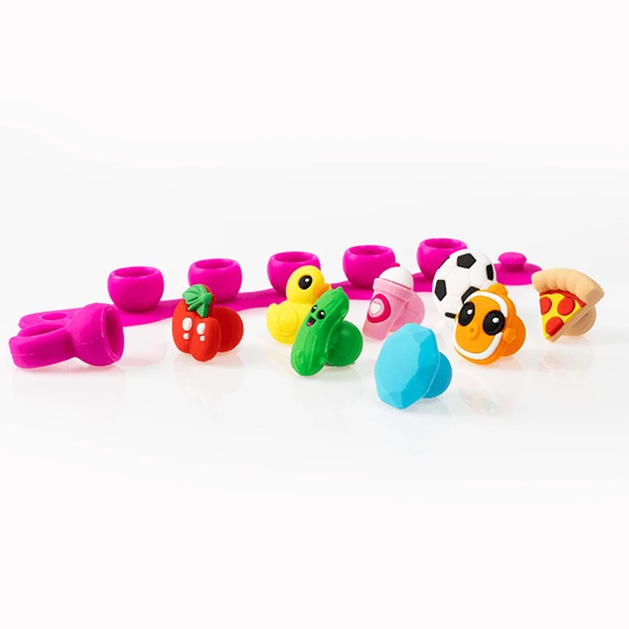 Plip Charms pop-it Plip Charms bracelet et bague, turquoise