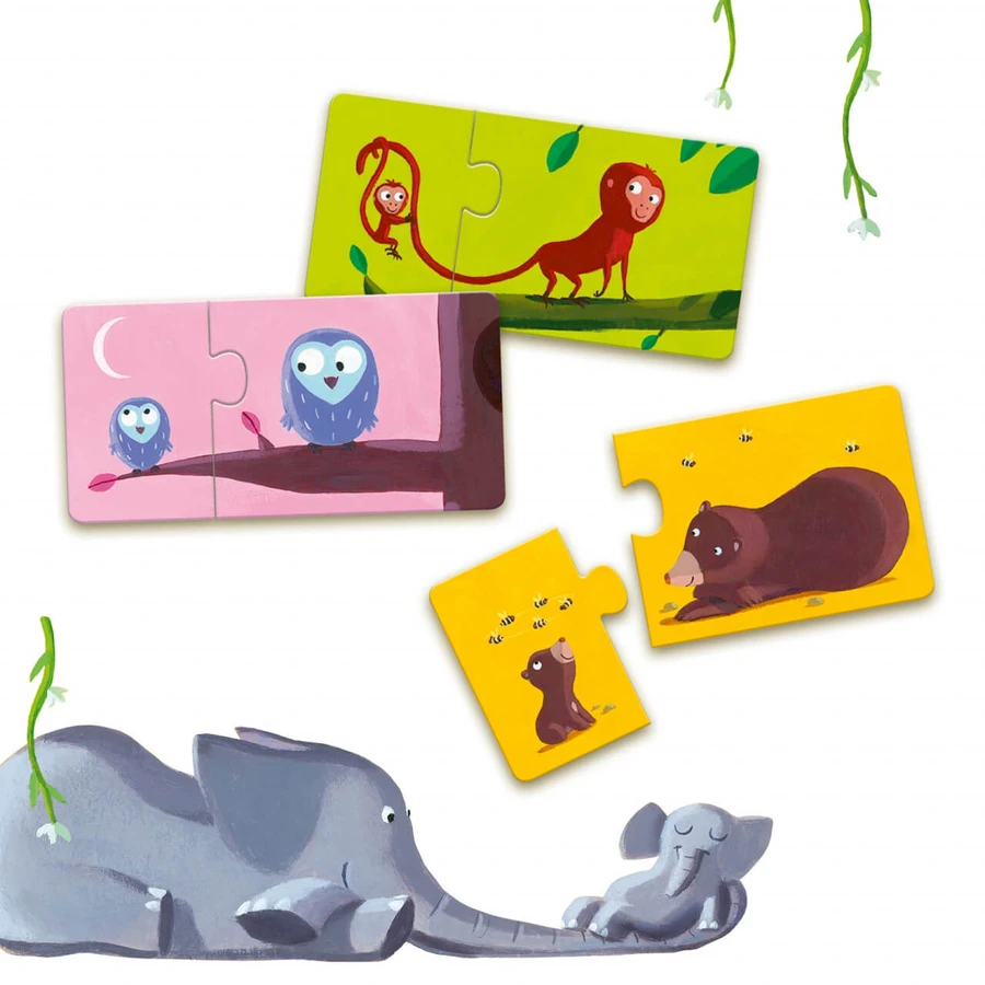 Puzzle-Duo Djeco Mutter und Huhn