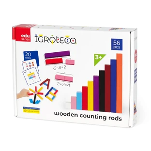 Bețișoare de numărare din lemn, 56 piese