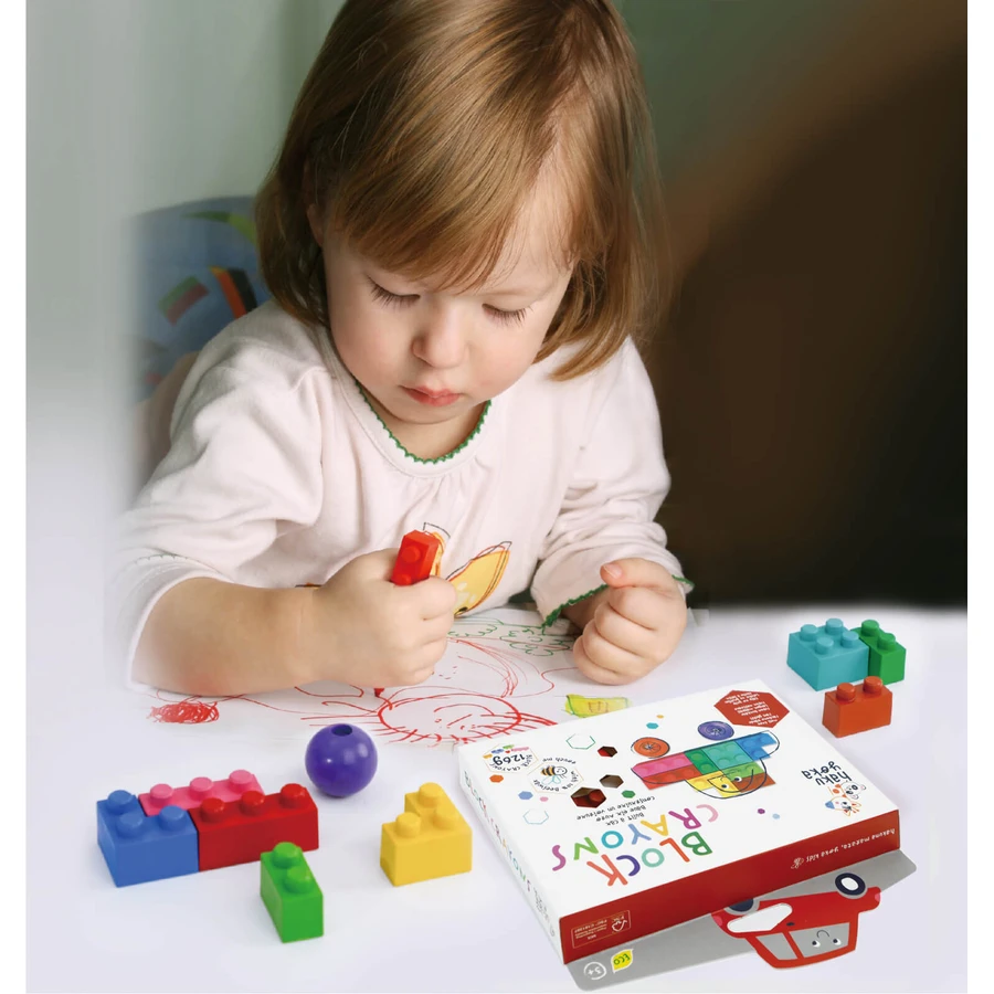 Block Crayons Interlinkable Block Buntstifte - Dinosaurier Brachiosaurus, Haku Yoka