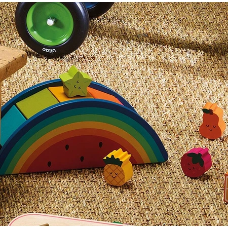 Gioco di forme in legno - Arcobaleno con frutta Andy Westface - Vilac