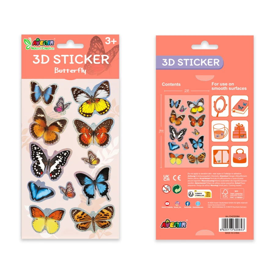 Naklejki 3D - Motyle, kolekcja Natural Creations: ceny i cechy