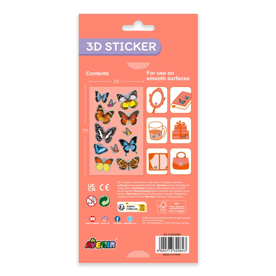 Naklejki 3D - Motyle, kolekcja Natural Creations: ceny i cechy