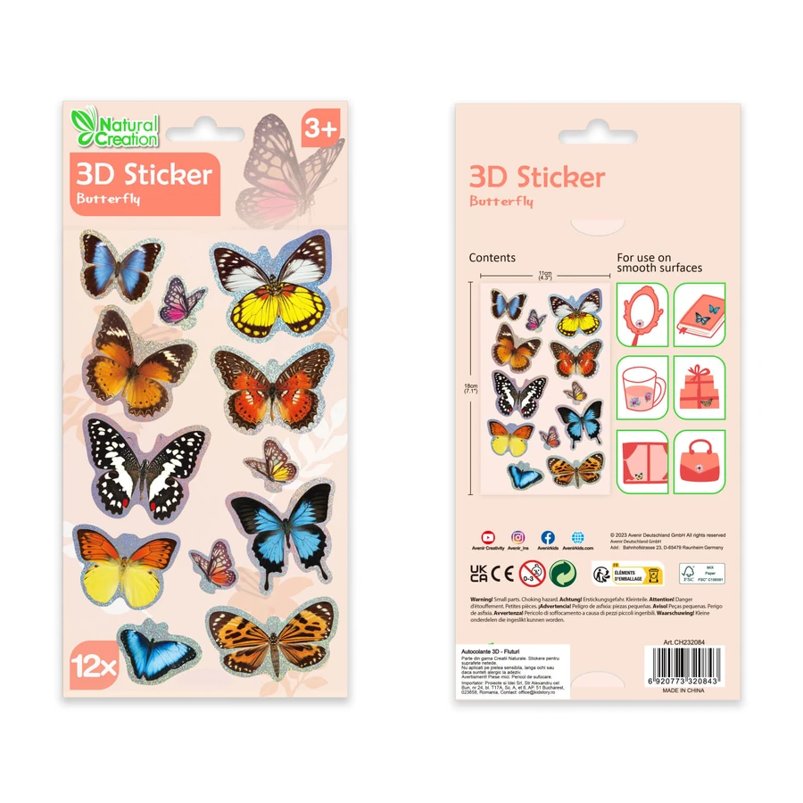 Naklejki 3D - Motyle, kolekcja Natural Creations: ceny i cechy