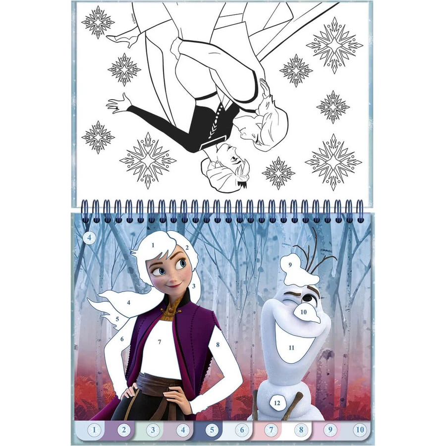 Set creativo con pegatinas, números adhesivos, Disney Frozen