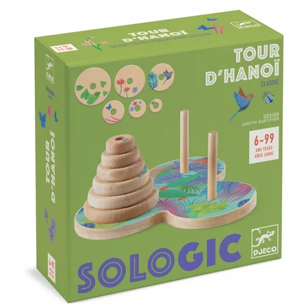 Juego de lógica Tower of Hanoi, Djeco