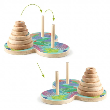 Juego de lógica Tower of Hanoi, Djeco