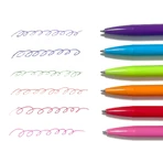Stylos de couleur rétractables Bright Writers - set de 6