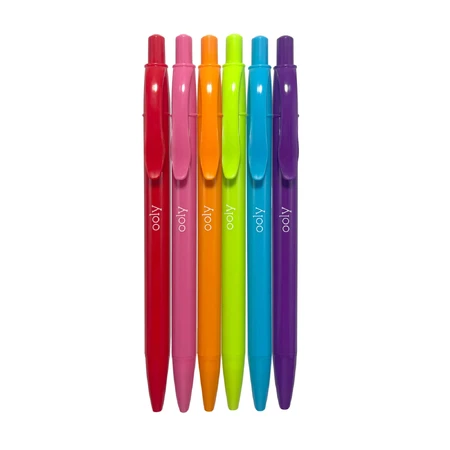 Stylos de couleur rétractables Bright Writers - set de 6