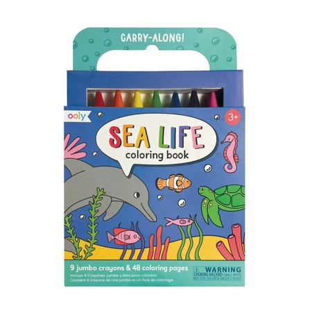 Sea Life Malbuch und Buntstifte Set - tragbar