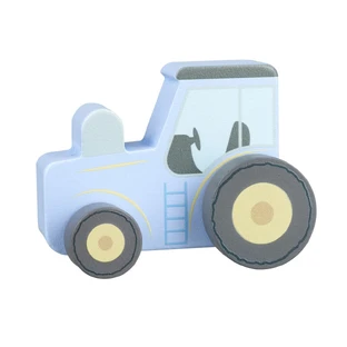 Schiebespielzeug Blauer Holztraktor, Orange Tree Toys