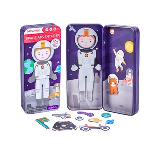 Magnetisches Puzzle in Metallbox, Zuordnungs- und Assoziationsspiel - Space Adventurers