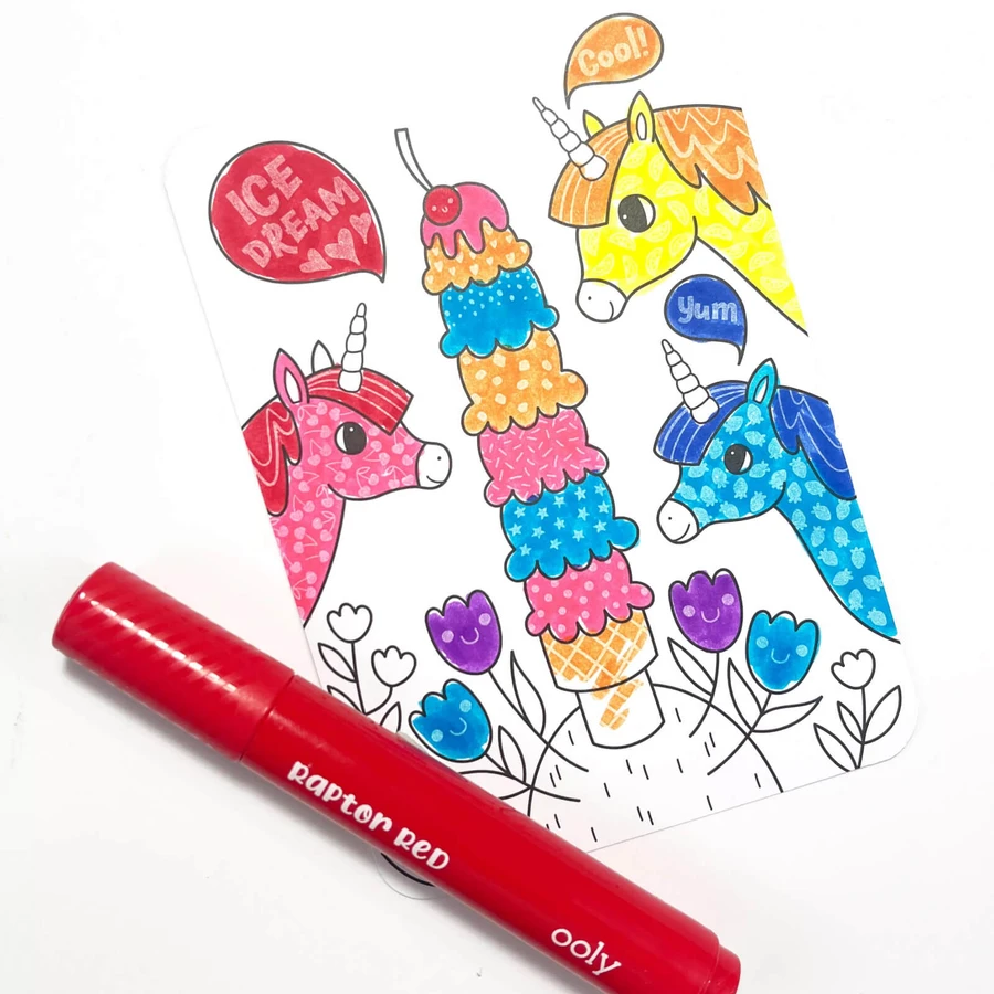 Set para colorear con dibujos secretos Undercover Art - Unicornios