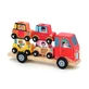 Camion avec 4 voitures - Jouet à empiler en bois - Vilac