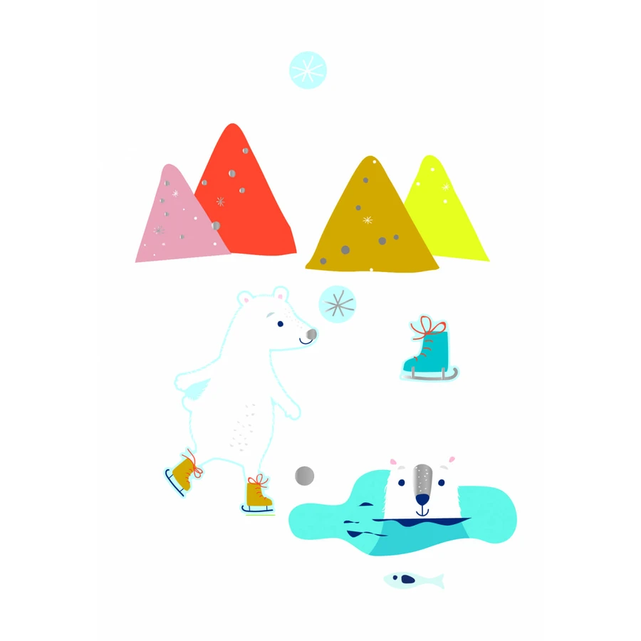 Satz Aufkleber - Polar