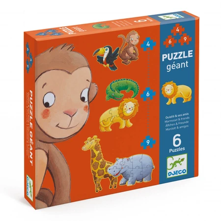 Puzzle géant d'animaux sauvages Djeco