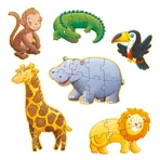 Puzzle géant d'animaux sauvages Djeco