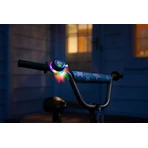 Timbre de bicicleta con luces LED multicolor, azul
