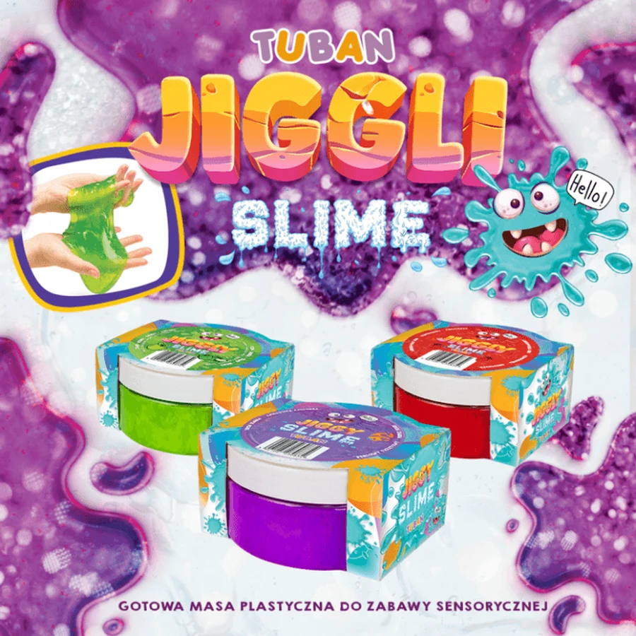 Slime in JIGGLY SLIME tin - blueberries, 200 g