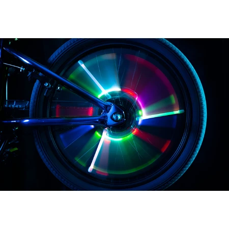 Schlauchförmige LED-Lichter für Fahrradräder, SpinBrightz, multicolor