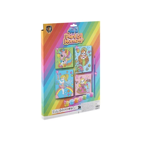 Kreatives Malen-nach-Zahlen-Set für Mädchen, 4 in 1