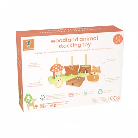 Drewniana zabawka do układania z leśnymi zwierzętami, Orange Tree Toys: ceny i cechy