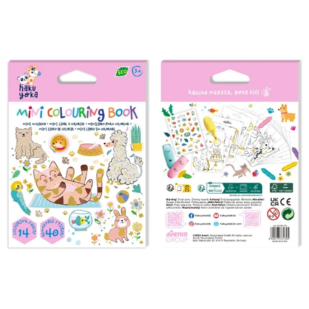 Mini Carte de Colorat Hakuyoka - Animale dragute