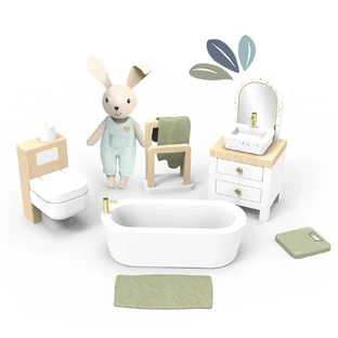 Bathroom furniture set for dollhouse, Speedy Monkey