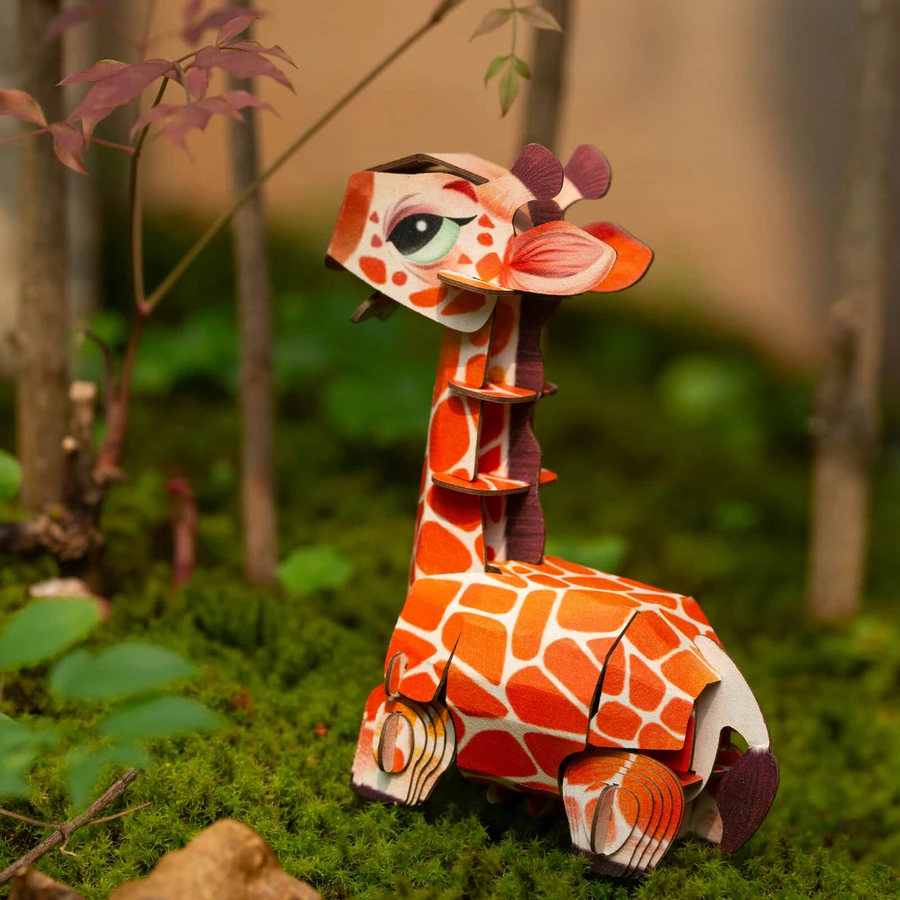 3D Puzzle with sounds - Giraffe, Build 'n' Sound