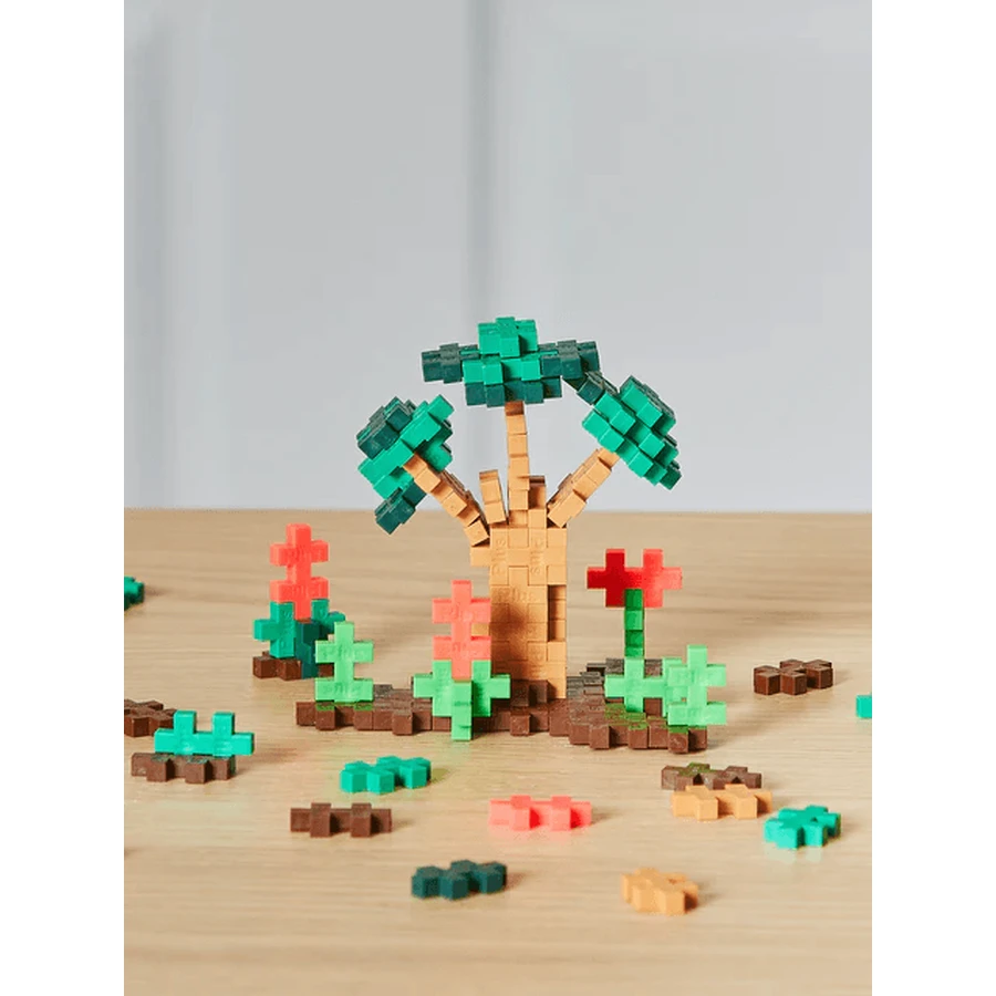 Plus-Plus bouwset, 100-delige koker, Jungle Mix