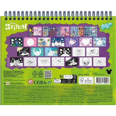 Set creativo Lilo e Stitch con adesivi e numeri da incollare