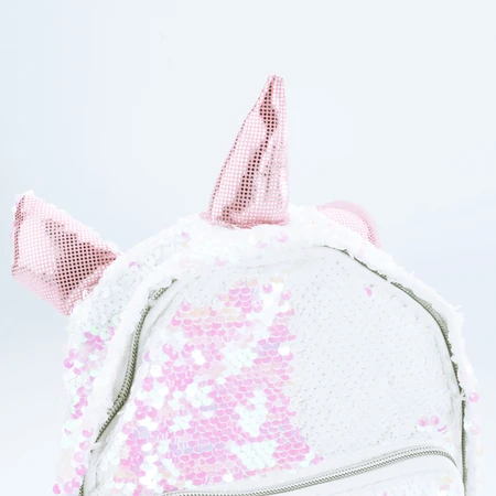 Rucsac fetiță Girabrilla – model Unicorn cu paiete reversibile, bretele reglabile și buzunar frontal