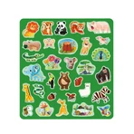 Creative set with reusable soft stickers - Wild animals