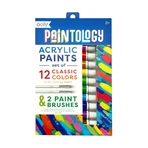 Set vopsele acrilice Paintology, 12 culori clasice si 2 pensule