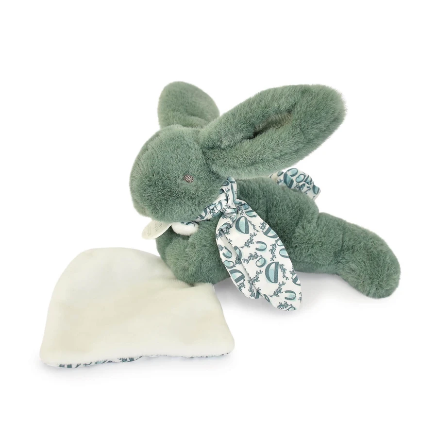 Iepuras Doudou® - jucarie de plus cu paturica, 16 cm