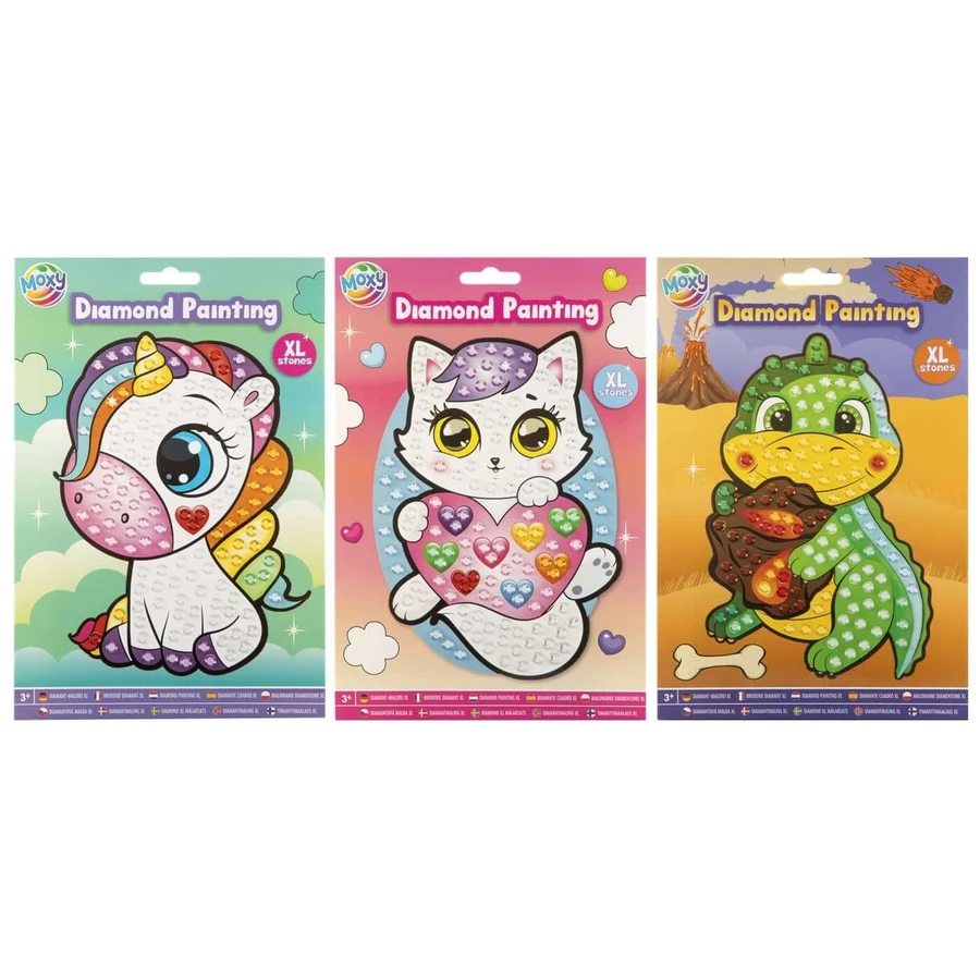 Set creativ diamond painting cu strasuri mari, A5