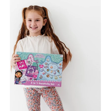 Creatieve set 2 in 1, Armbandjes met glitter en spuitkrijt, Gabby's Dollhouse