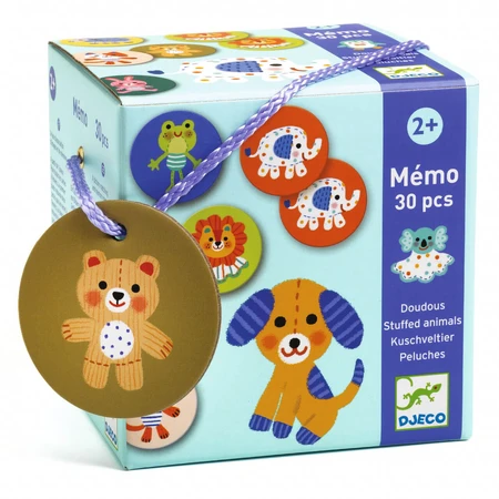 Memo game plush animal toys, Djeco
