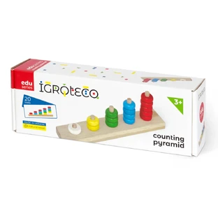 Wooden counting pyramid, 16 pieces