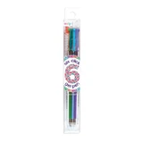 Stylo gel multicolore avec 6 couleurs et mécanisme rétractable