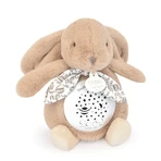 Vela musical con proyección, conejito esponjoso, 19 cm, beige claro