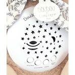 Vela musical con proyección, conejito esponjoso, 19 cm, beige claro