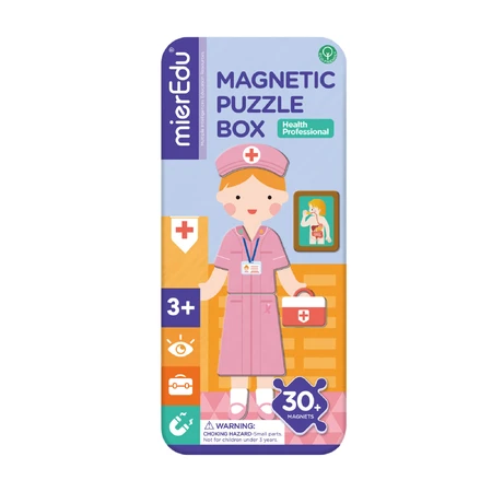 Magnetisches Puzzle in Metallbox, Zuordnungs- und Zuordnungsspiel - Doktor